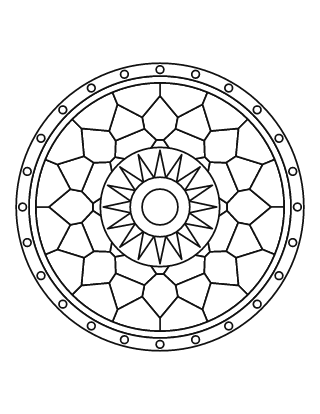 Detailed Rose Window Stained Glass #8