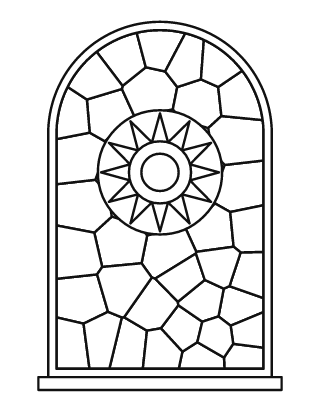 Simple Arched Window Stained Glass #1