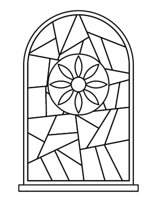 Simple Arched Window Stained Glass #5