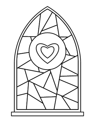 Simple Gothic Window Stained Glass #5