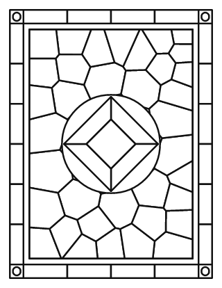 Simple Stained Glass Panel #1