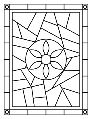 Simple Stained Glass Panel #11