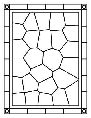 Simple Stained Glass Panel #3
