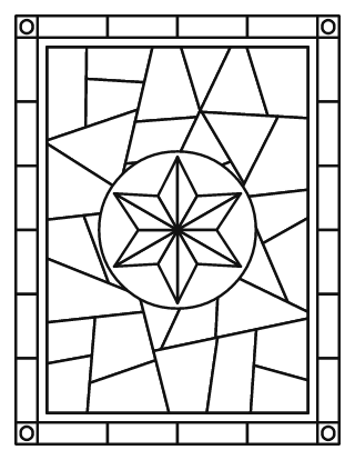 Simple Stained Glass Panel #5