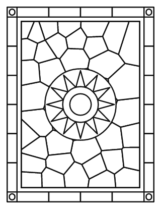 Simple Stained Glass Panel #7