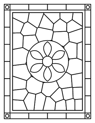 Simple Stained Glass Panel #9