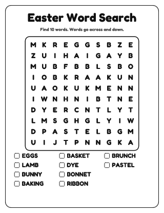 Easter Word Search (Easy)