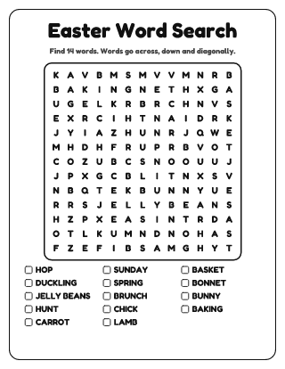 Easter Word Search (Medium)