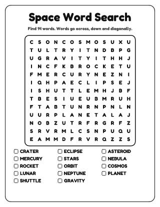 Space Word Search (Medium)